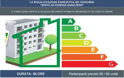 CORSO GRATUITO PER LA RIQUALIFICAZIONE ENERGETICA DEI CONDOMINI ED.5