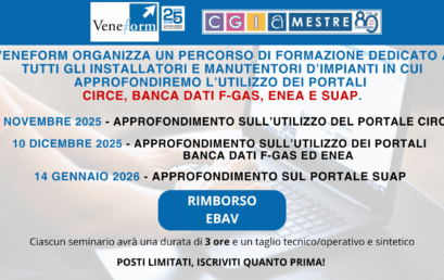 SEMINARI FORMATIVI 2025-2026: SPECIALE PORTALI DEGLI IMPIANTI TERMICI